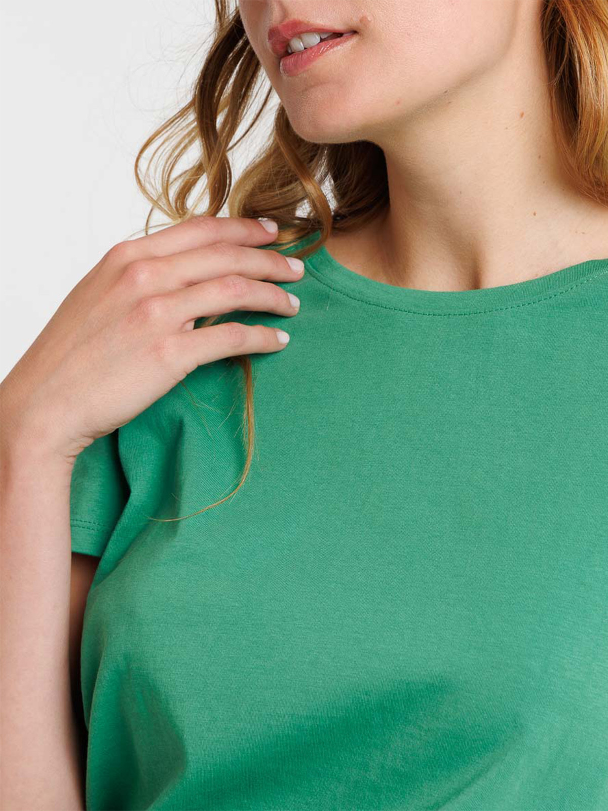 T-shirt basique vert pop femme