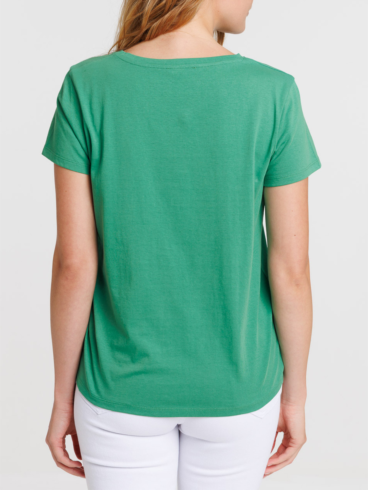 T-shirt basique vert pop femme