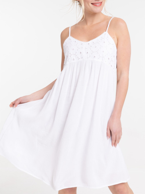 Robe à bretelles bord...