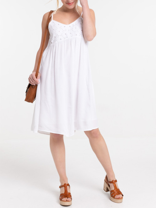 Robe à bretelles bord...