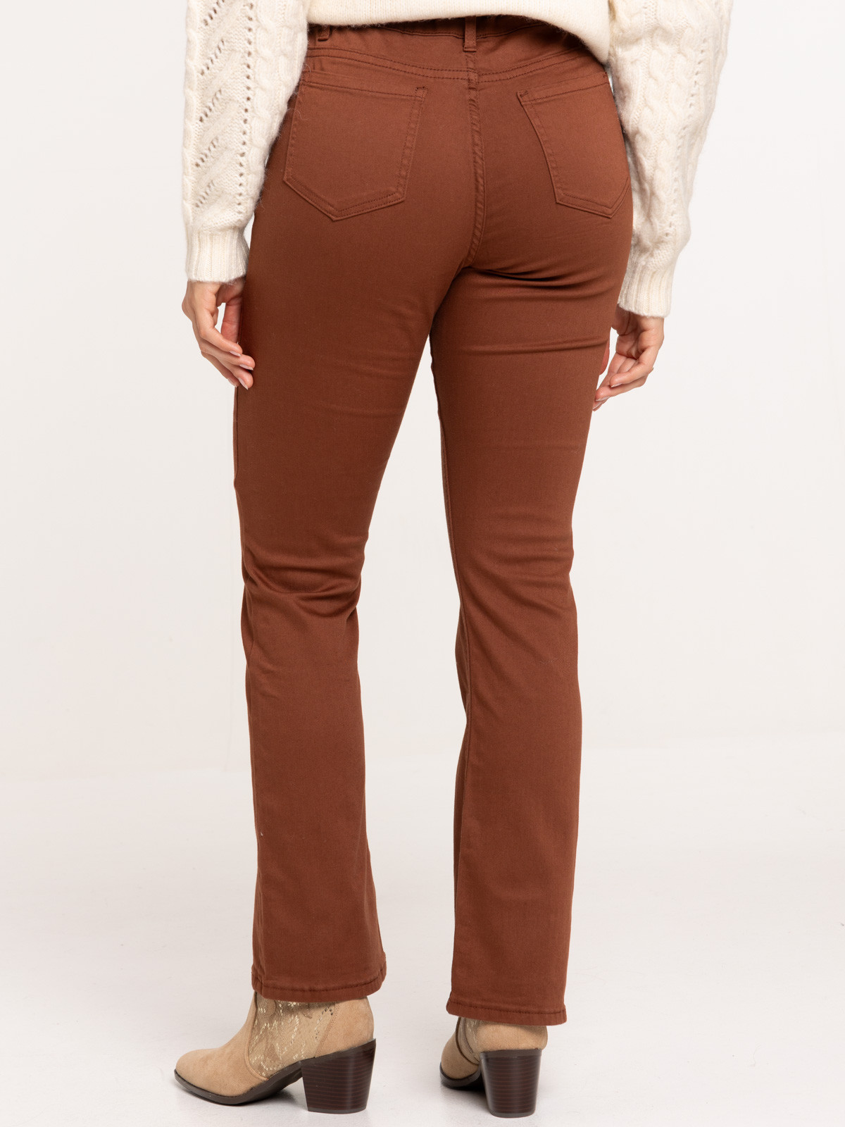 Pantalon flare avec ceinture femme