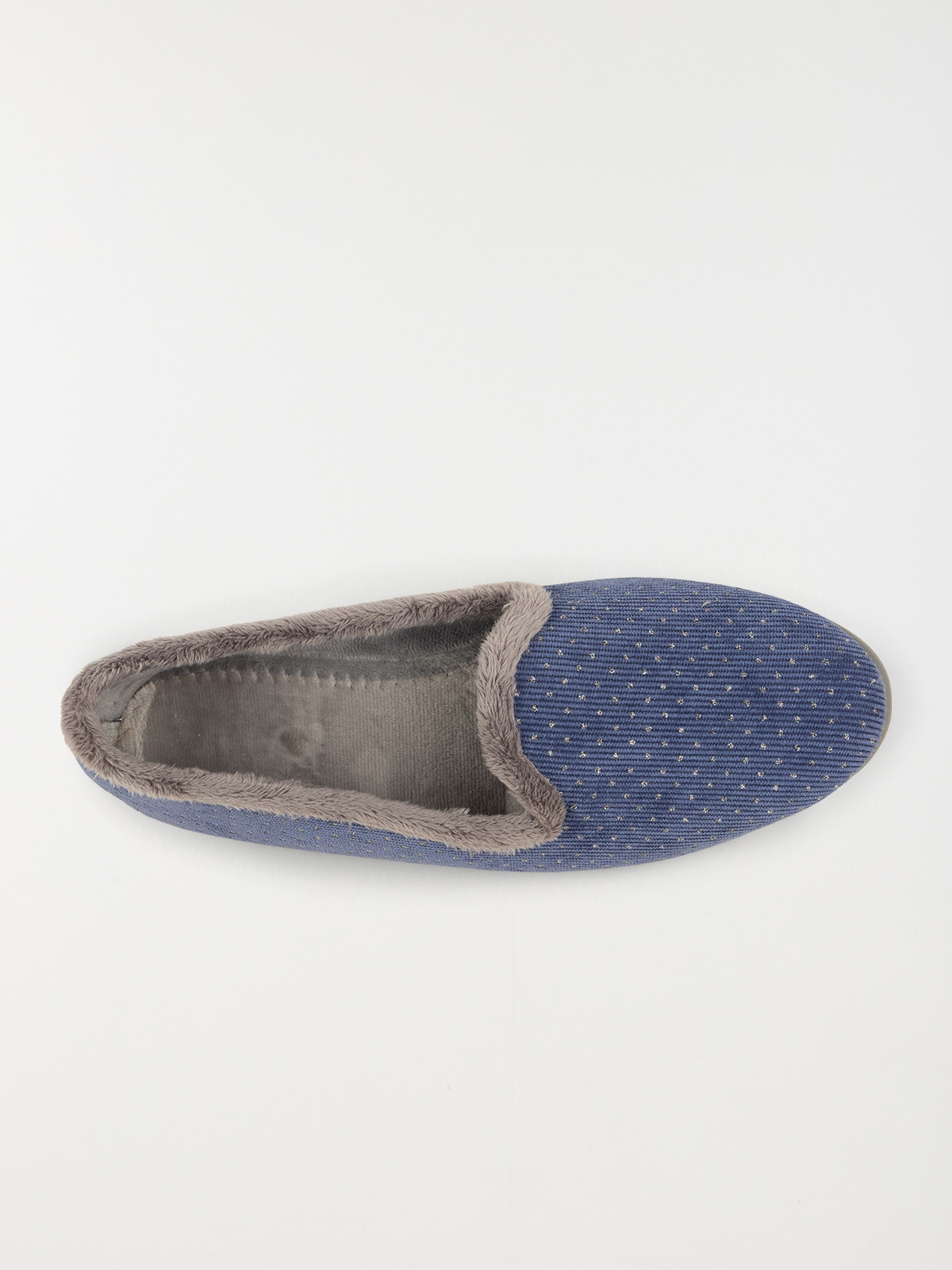 Chausson bleu à pois femme (36-41)