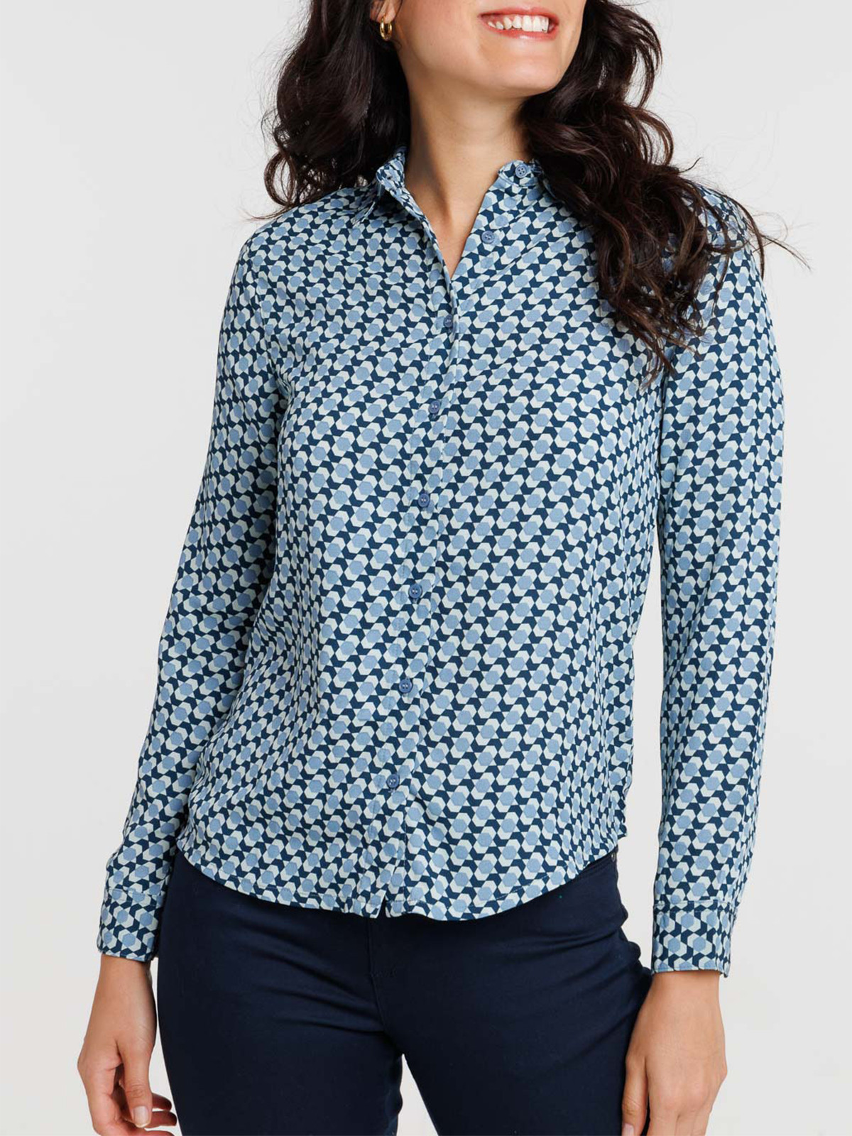 Chemise graphique denim stone femme Chemise graphique denim stone femme