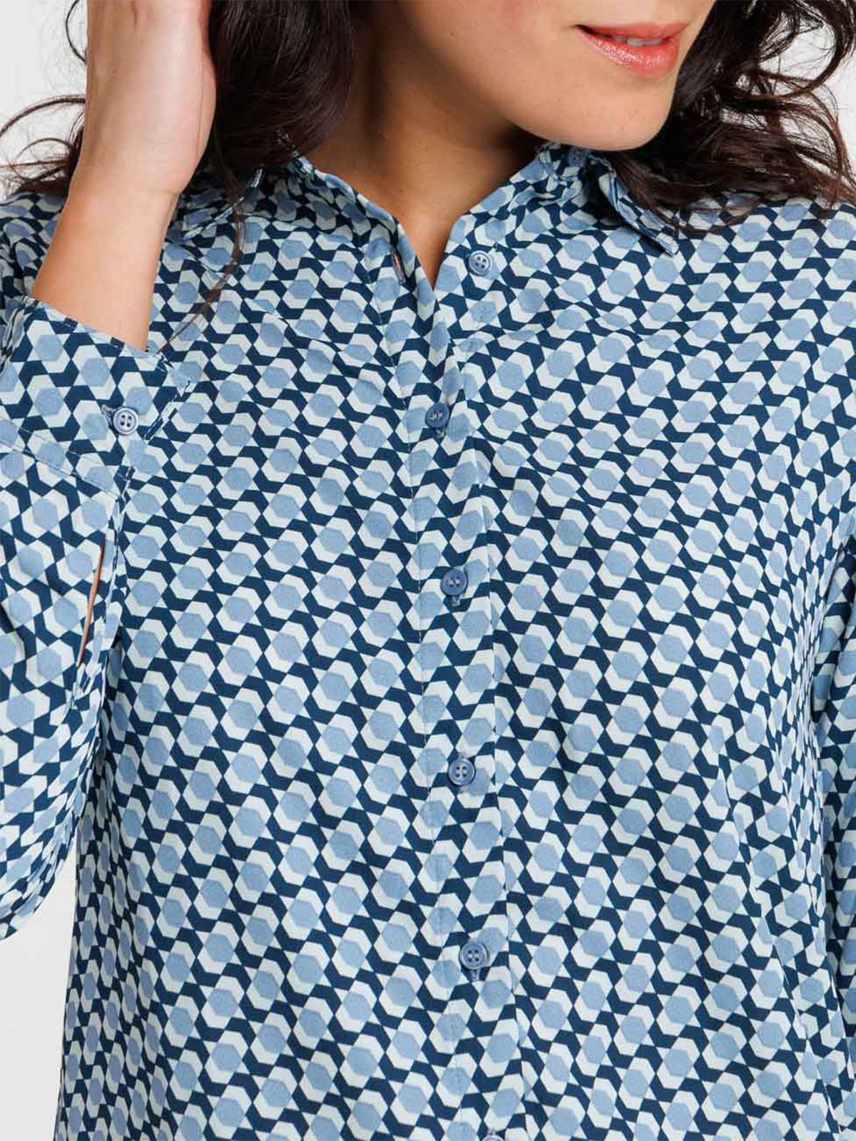 Chemise graphique denim stone femme Chemise graphique denim stone femme