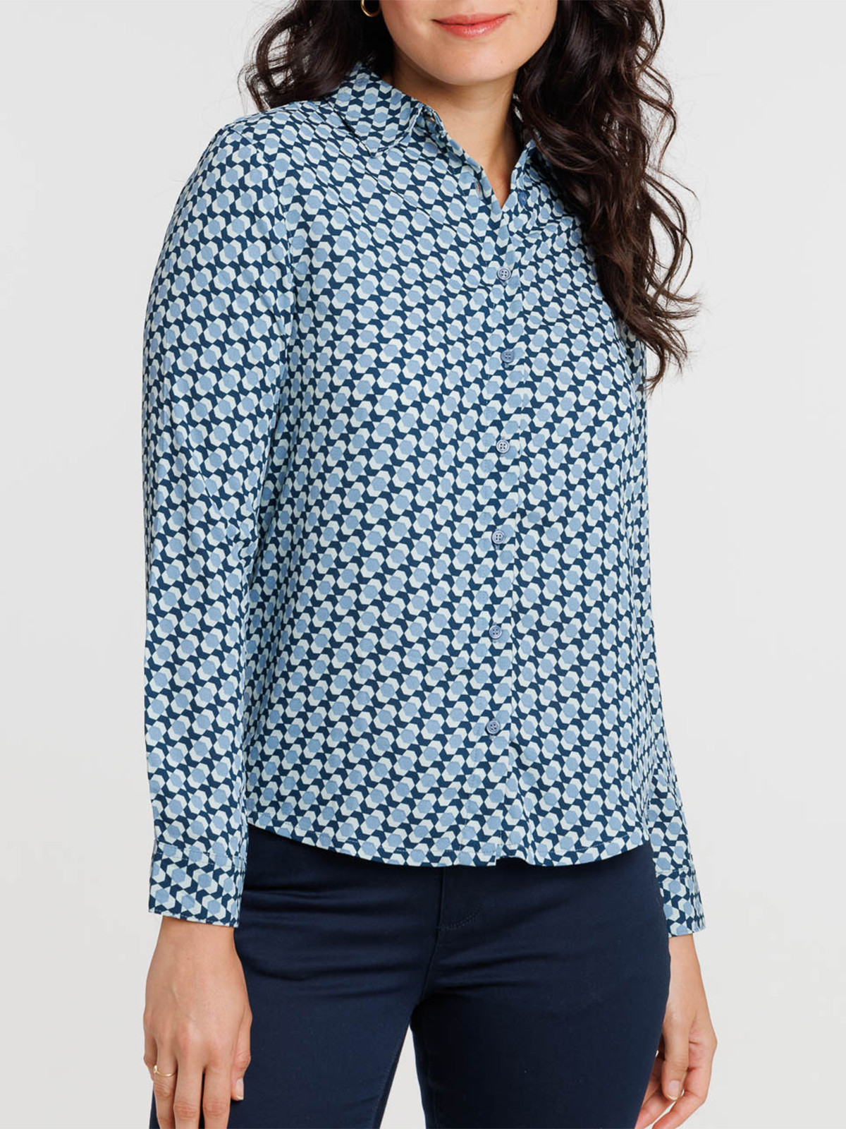 Chemise graphique denim stone femme Chemise graphique denim stone femme