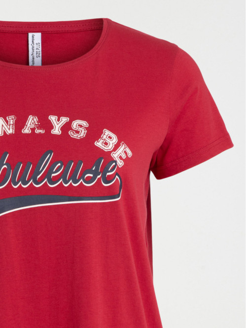 T-shirt à message grande...