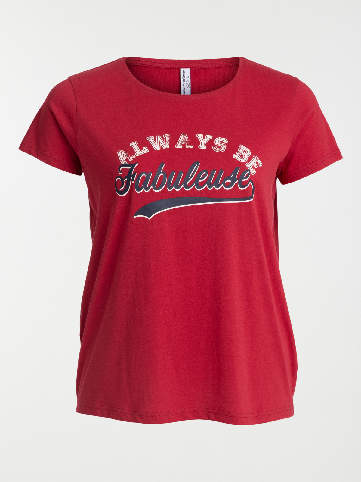 T-shirt à message grande taille femme