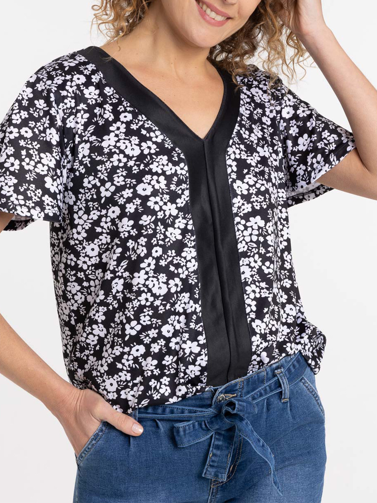 T-shirt imprimé manches courtes femme