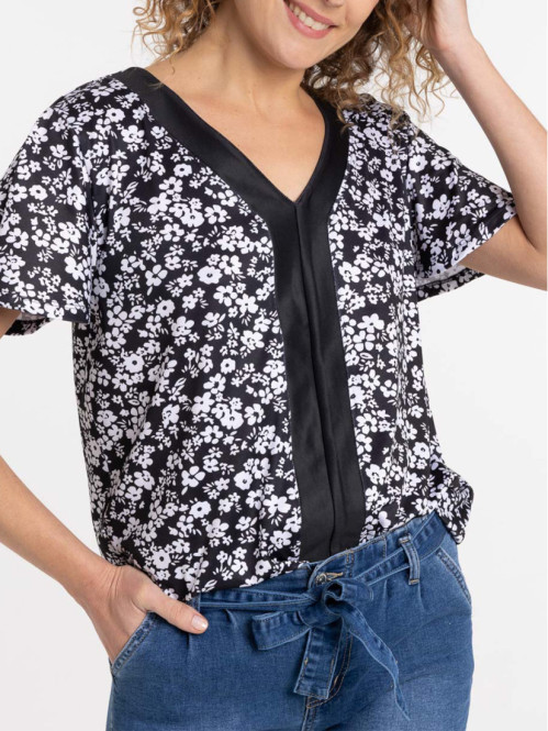 T-shirt imprimé manches...