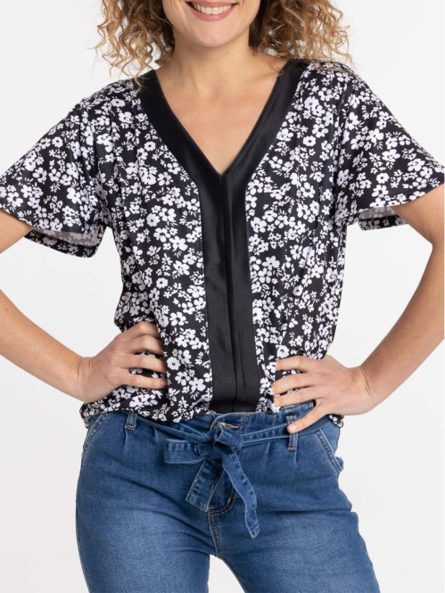 T-shirt imprimé manches...