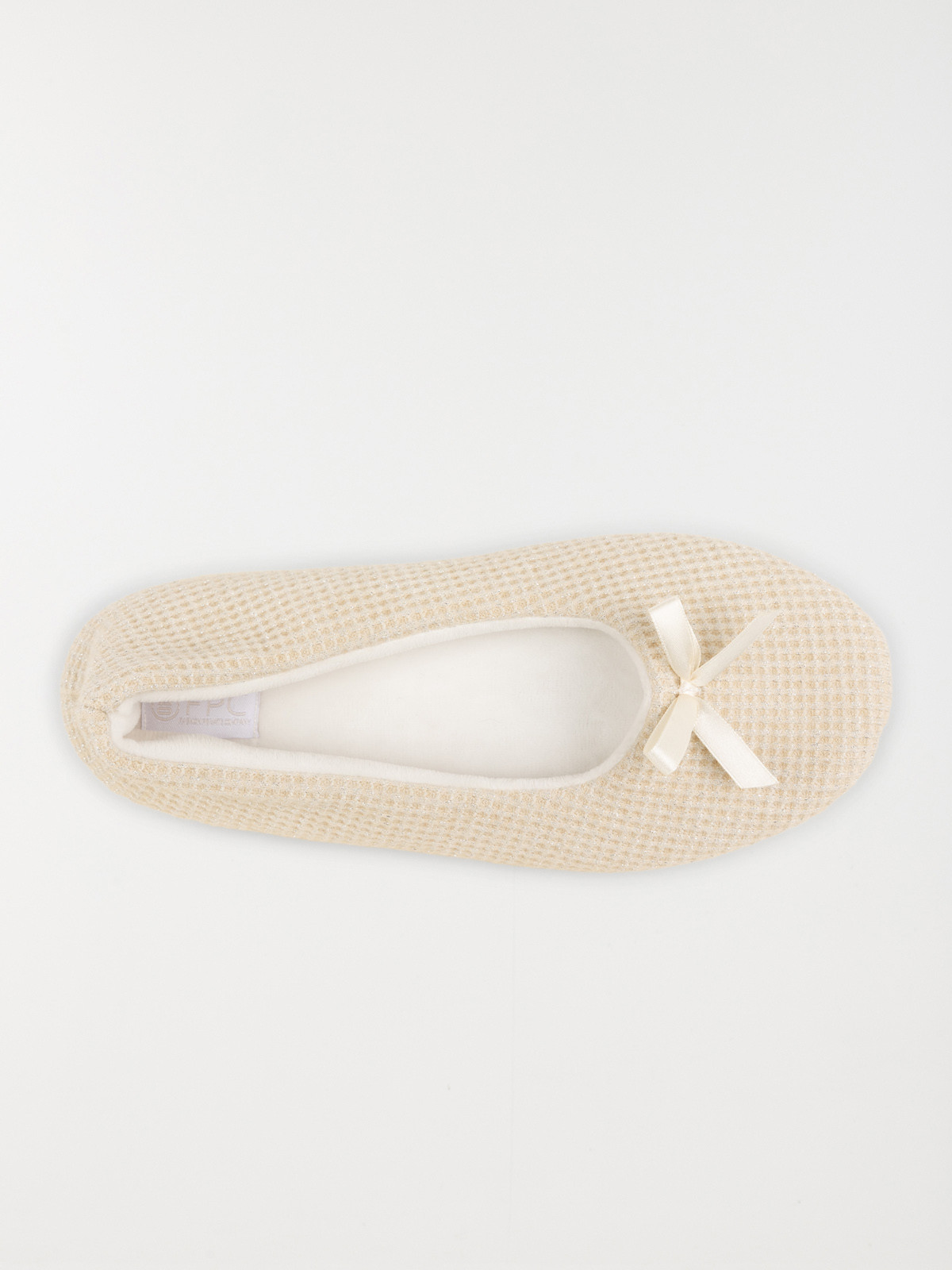 Chausson ballerine beige femme (36-41) Chausson ballerine beige femme (36-41)