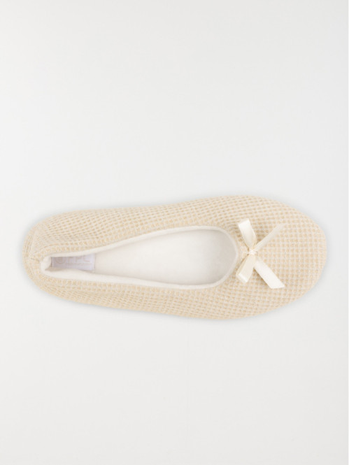 Chausson ballerine beige femme (36-41) Chausson ballerine beige femme (36-41)