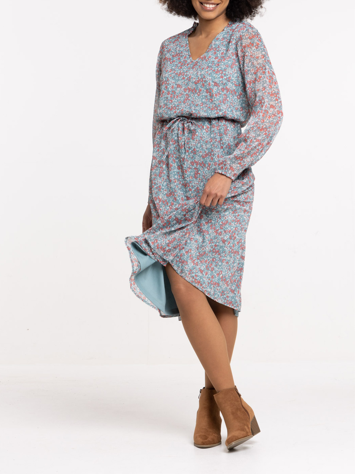 Robe longue fleurie femme