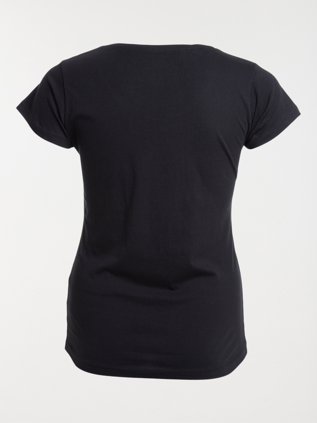 T-shirt basique grande taille noir femme