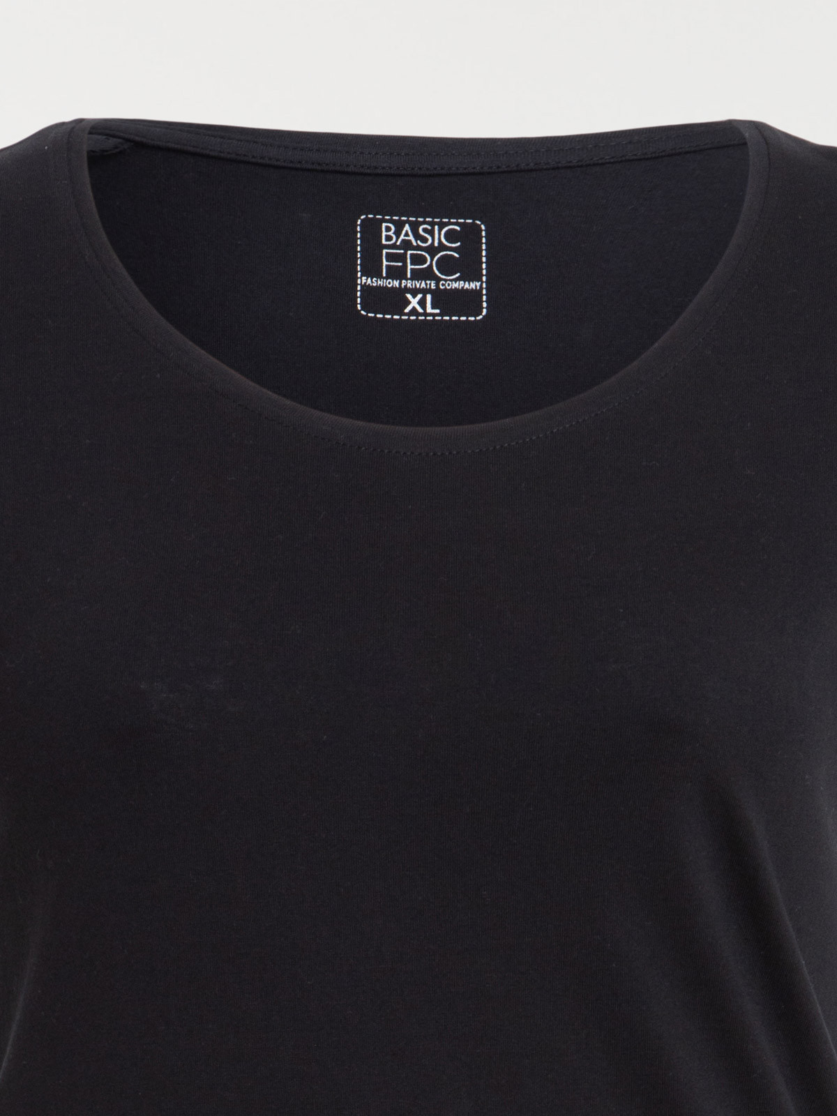 T-shirt basique grande taille noir femme