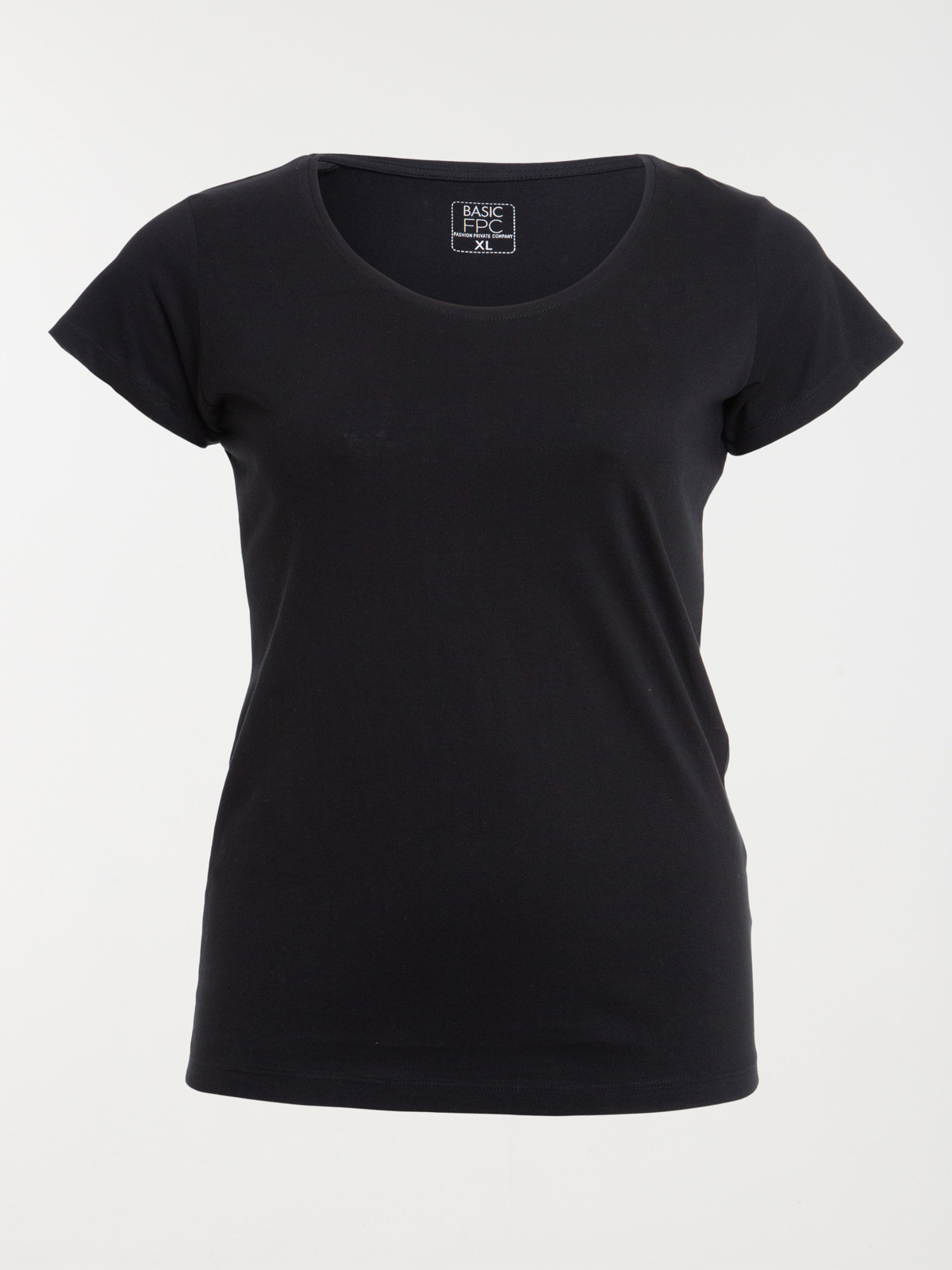 T-shirt basique grande taille noir femme
