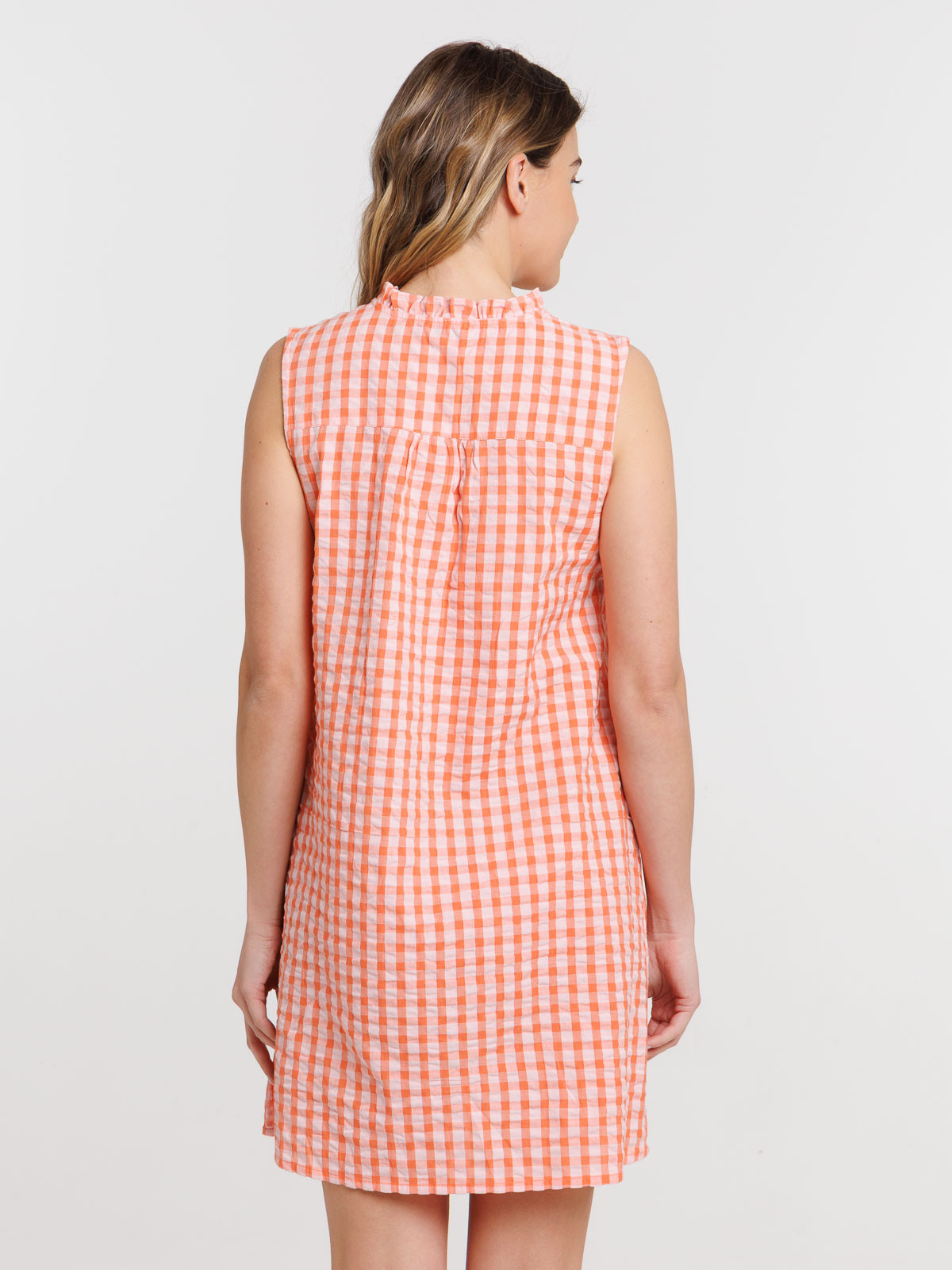 Robe sans manches vichy femme