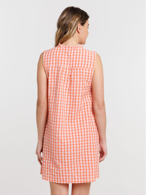 Robe sans manches vichy femme