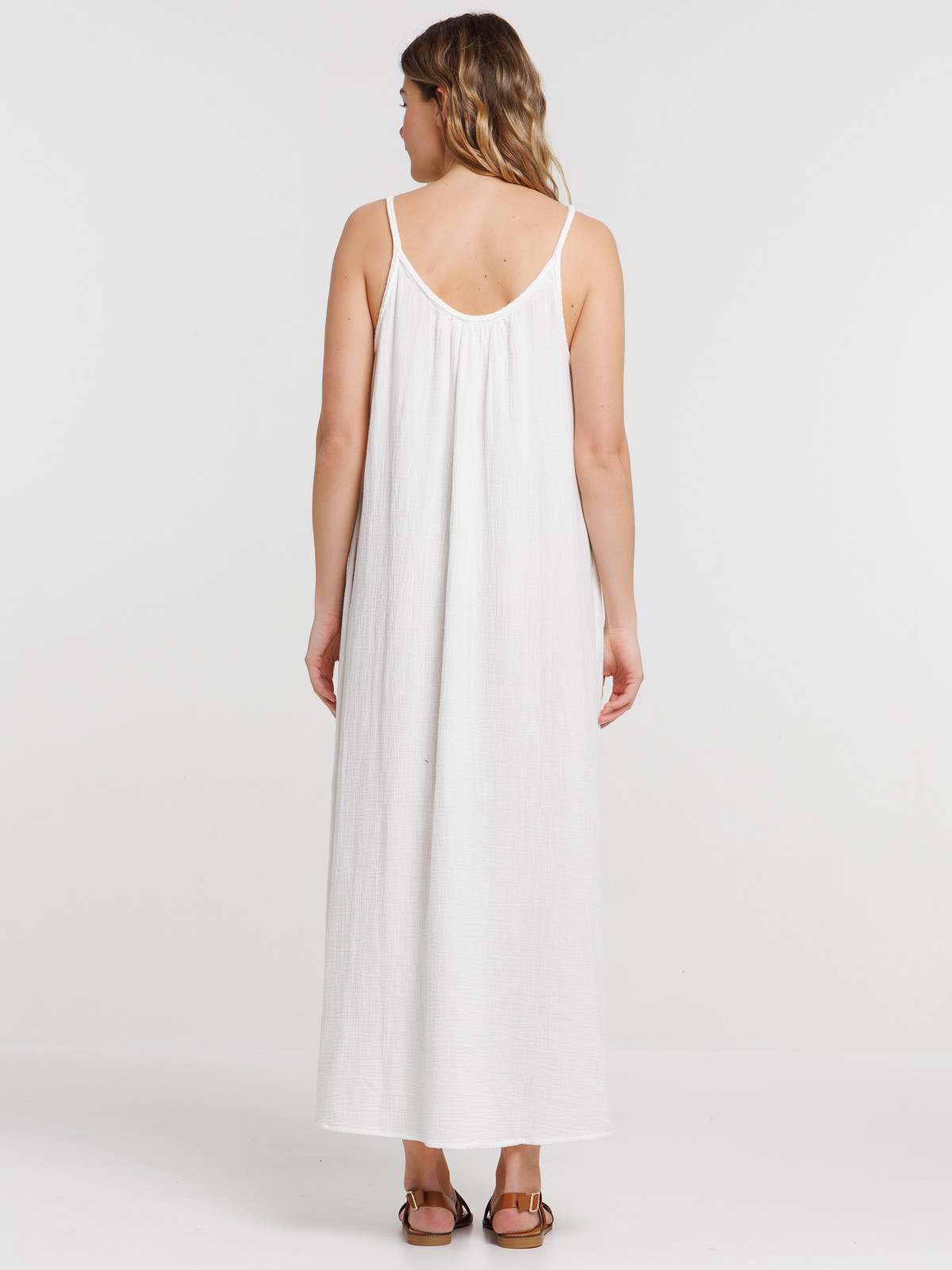 Robe longue écru femme