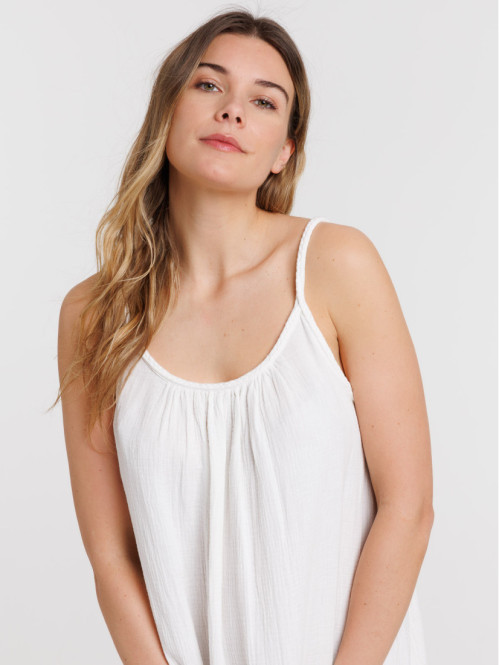 Robe longue écru femme