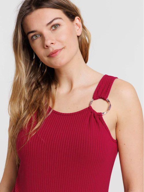 Robe longue côtelée...