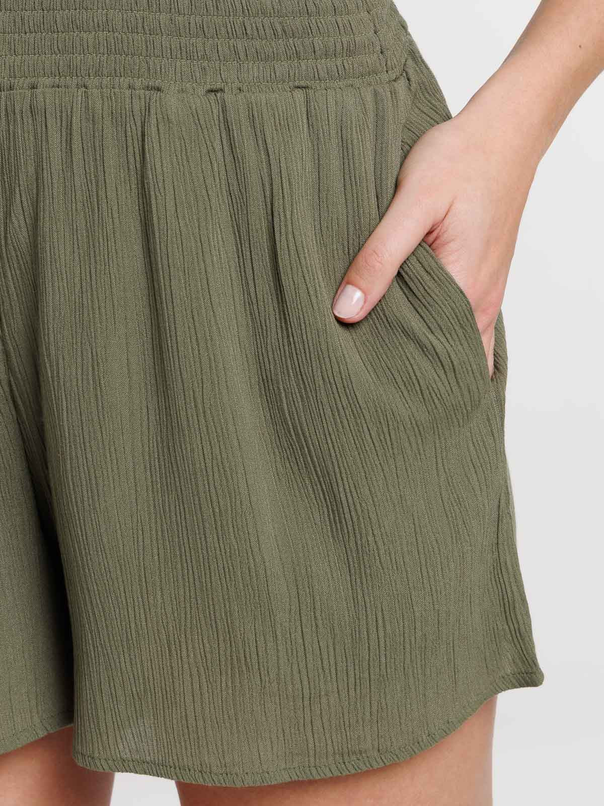 Short fluide coloris trèfle femme Short fluide coloris trèfle femme