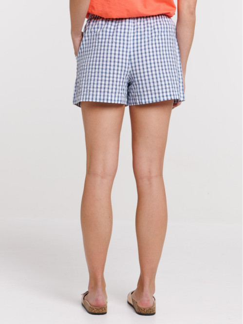 Short imprimé vichy femme