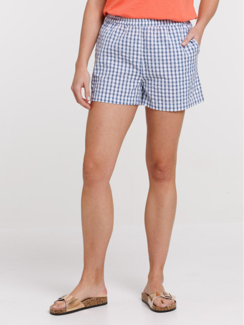 Short imprimé vichy femme