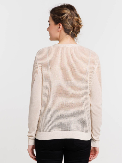 Gilet boutonné brillant femme