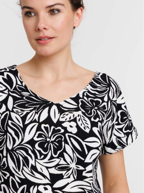 T-shirt femme motif floral