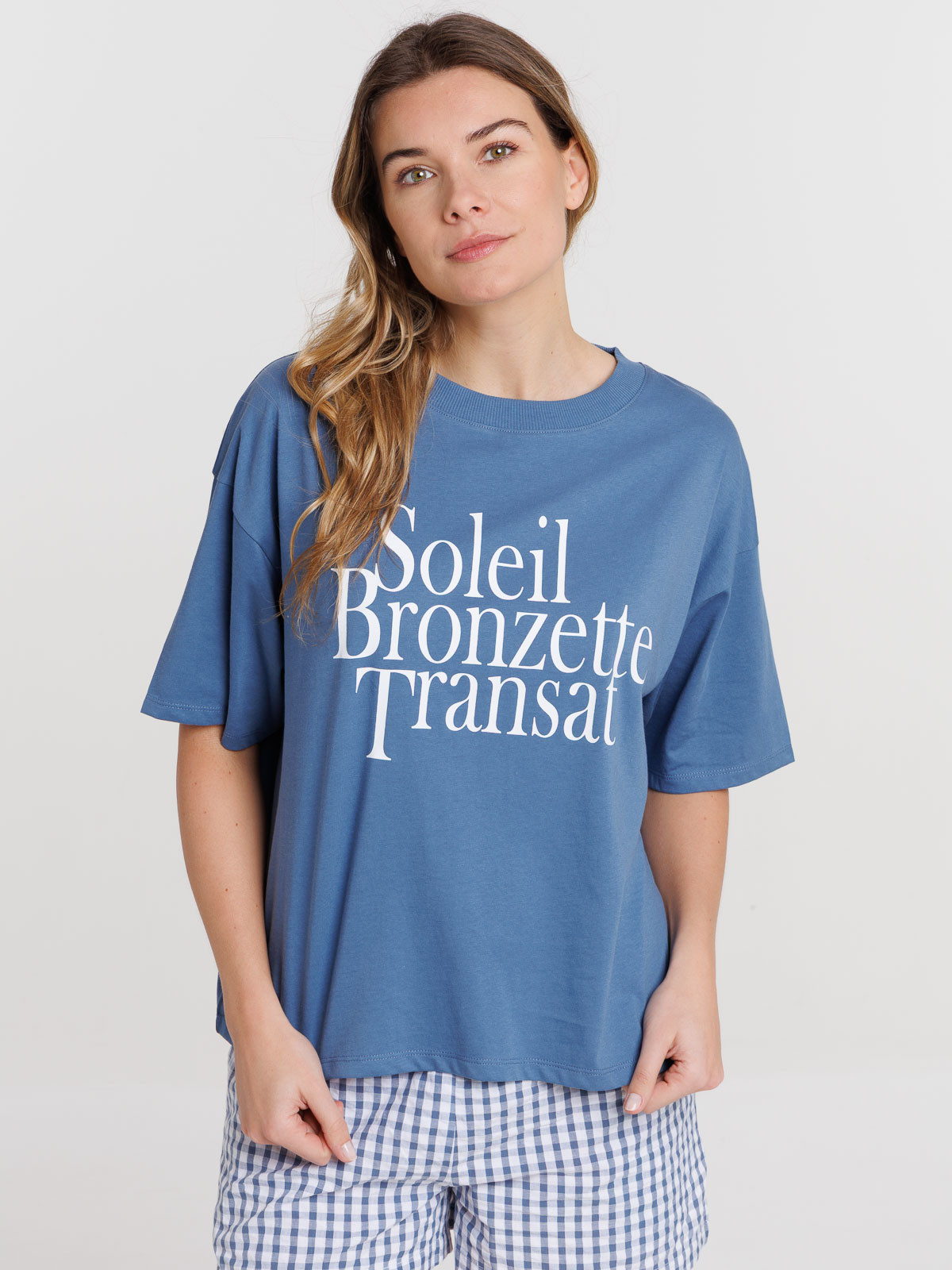 T-shirt soleil bronzette transat femme