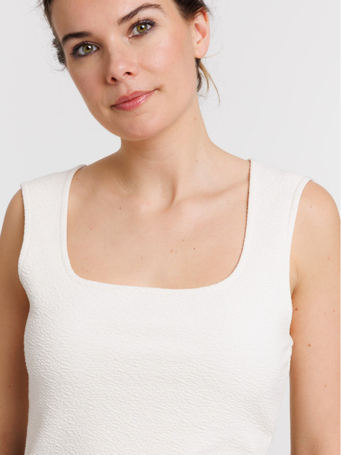 Débardeur col carré femme