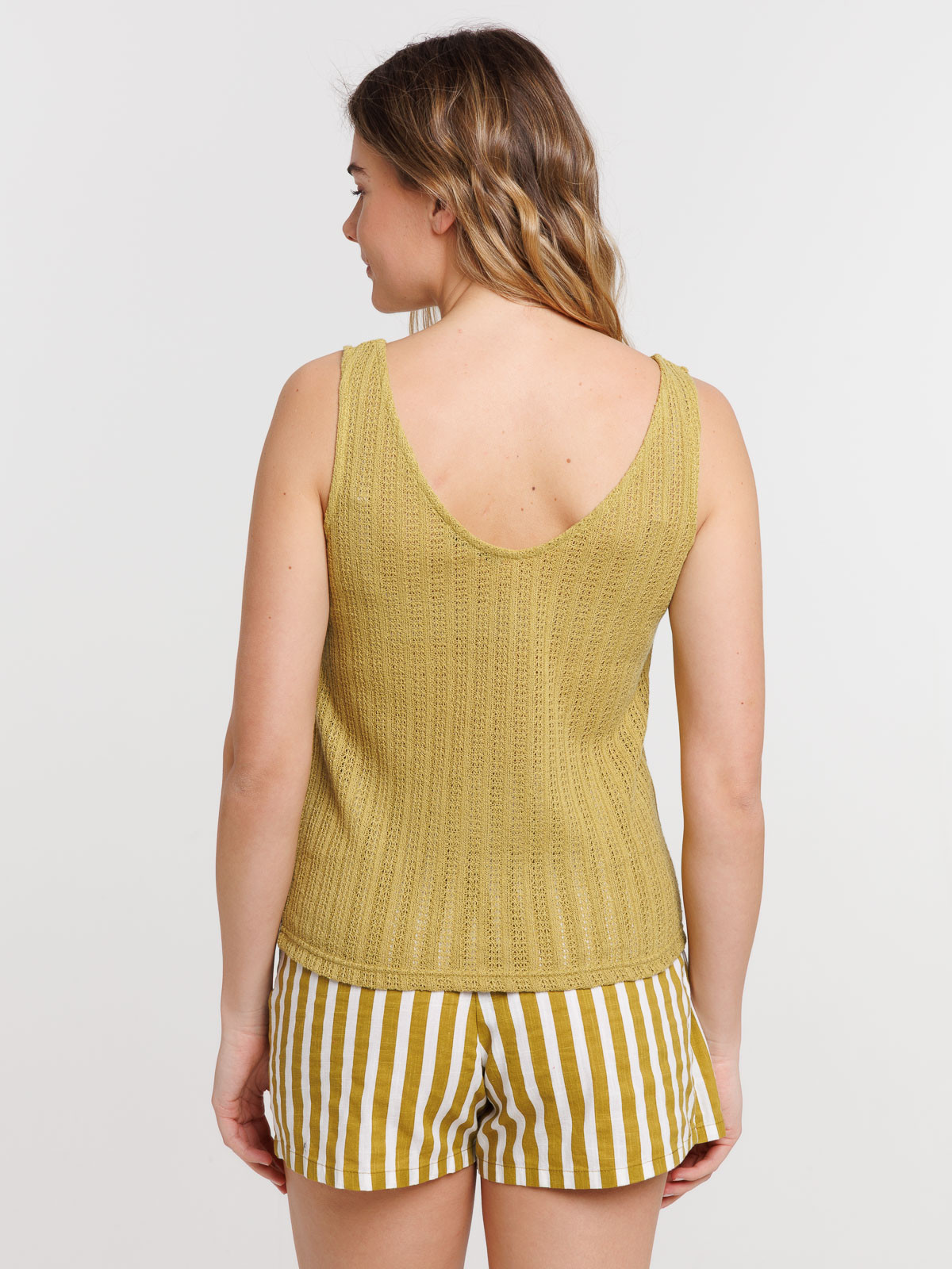 Débardeur femme olivette col boutonné