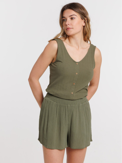 Débardeur trèfle col V...