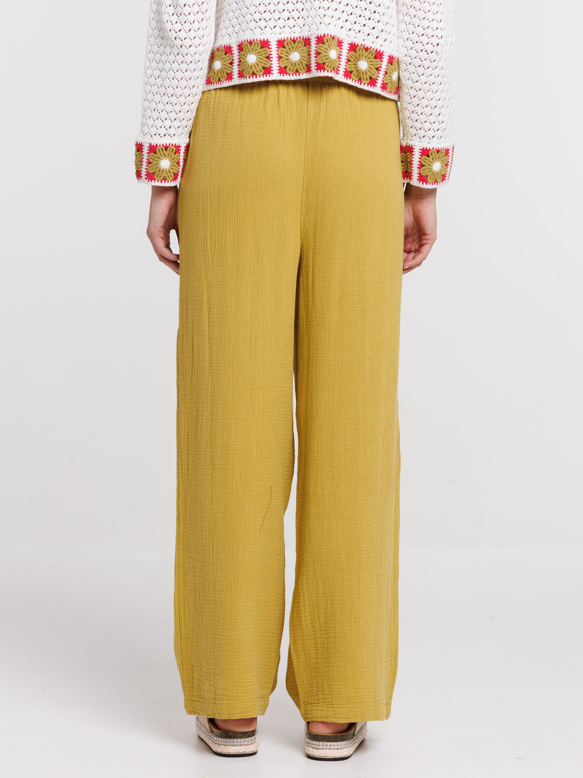 Pantalon large gaze coton femme