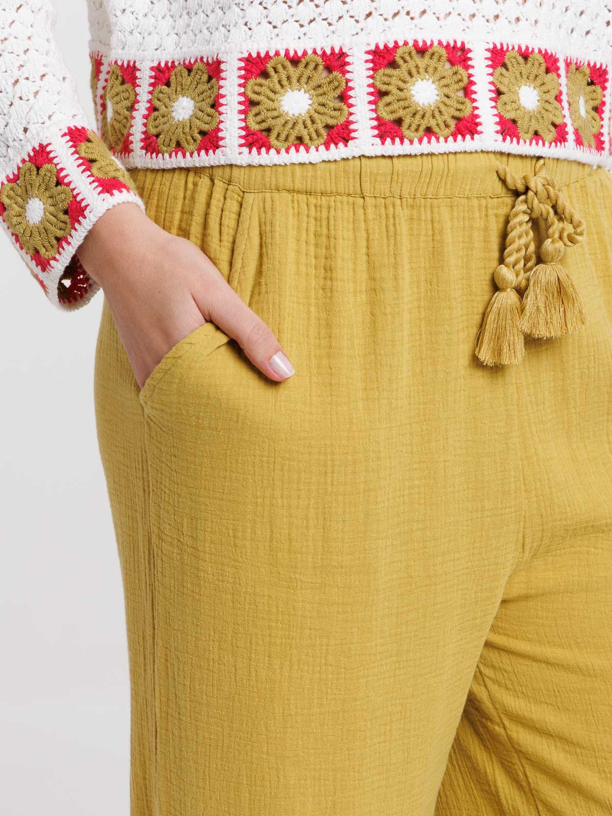 Pantalon large gaze coton femme