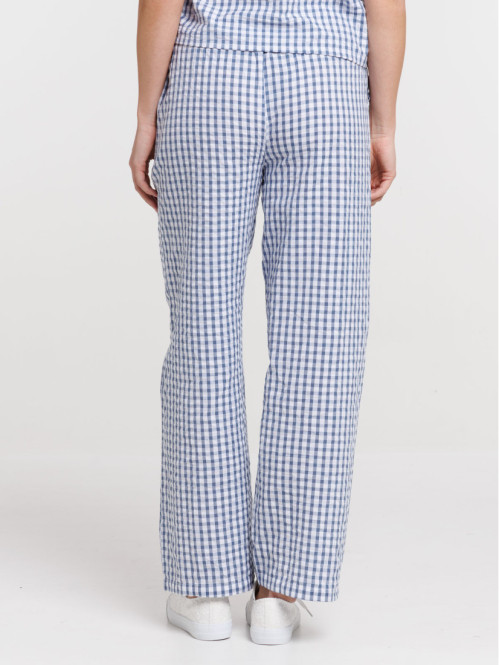 Pantalon imprimé vichy femme
