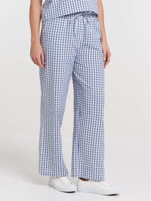 Pantalon imprimé vichy femme