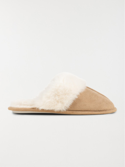 Chaussons revers fourrés femme (36-41)