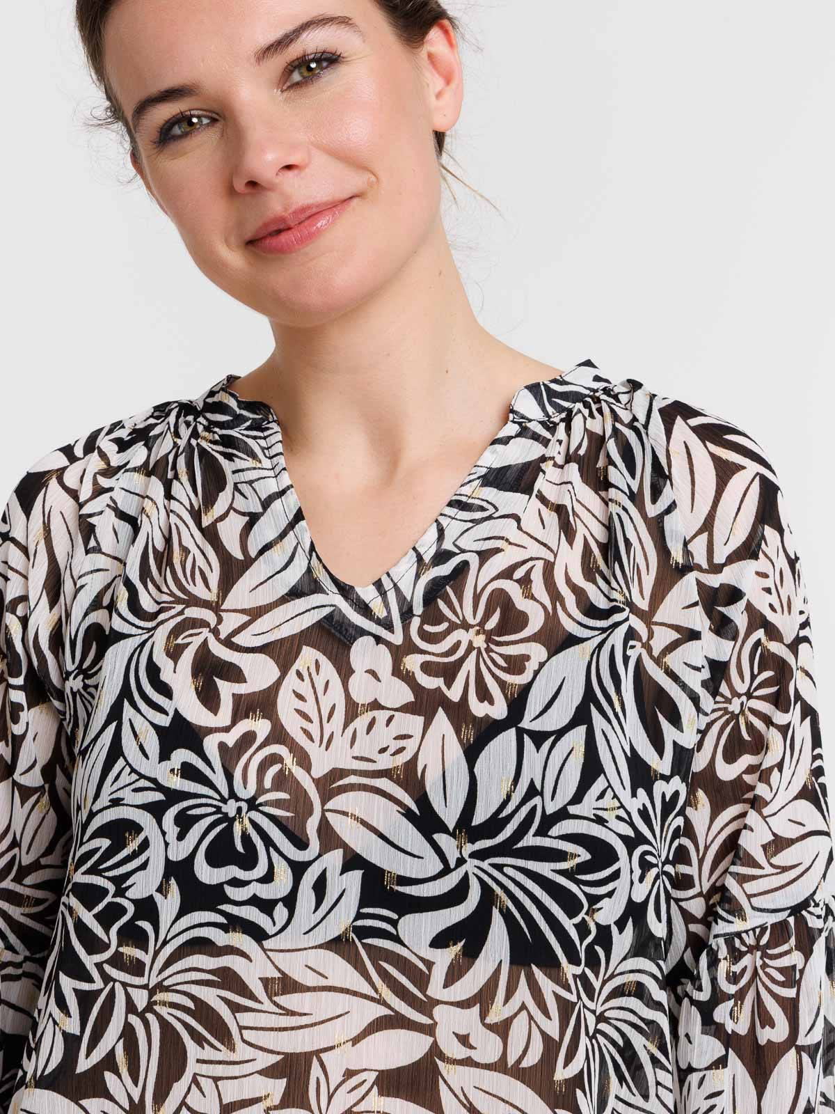 Chemise florale manches longues femme Chemise florale manches longues femme