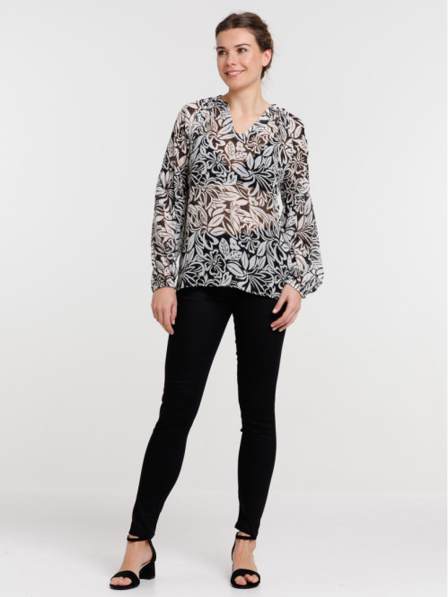 Chemise florale manches...