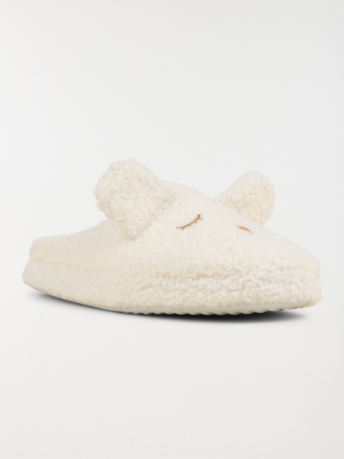 Chaussons blancs souris femme (36-41)