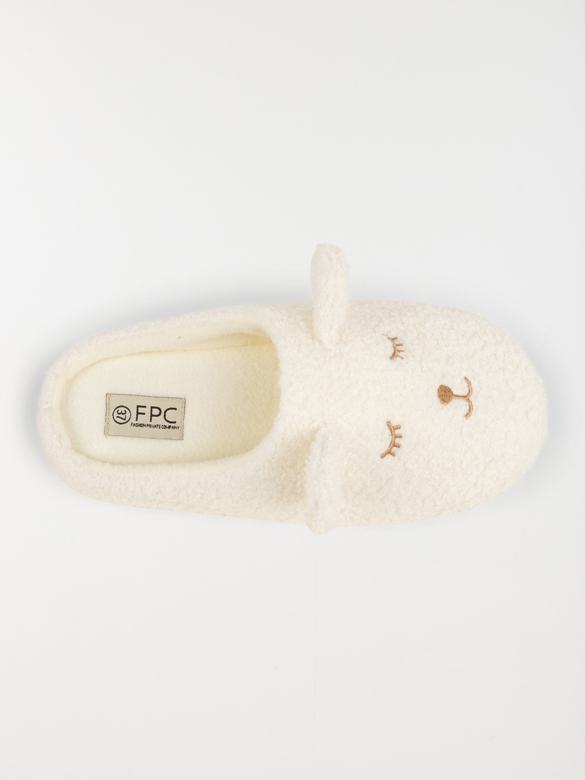 Chaussons blancs souris femme (36-41)