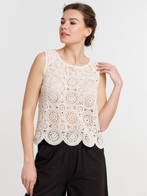 Blouse sans manches en...