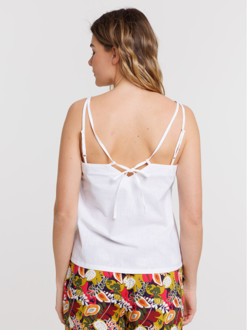 Top écru bretelles croisées...