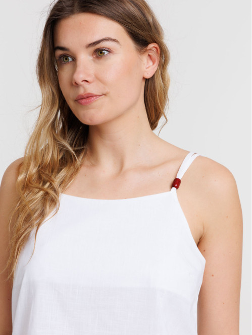 Top écru bretelles croisées...