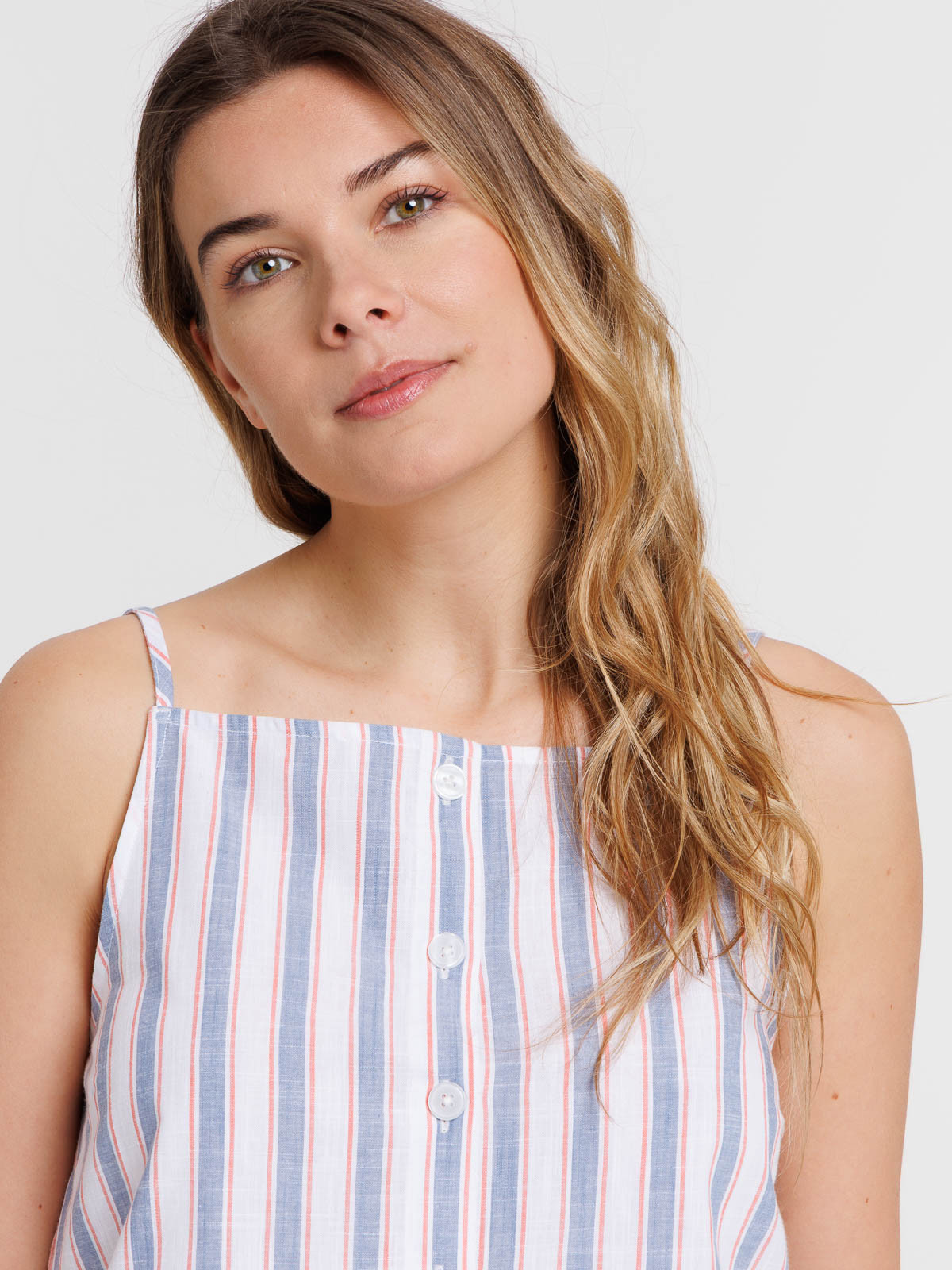 Top rayé bretelles femme