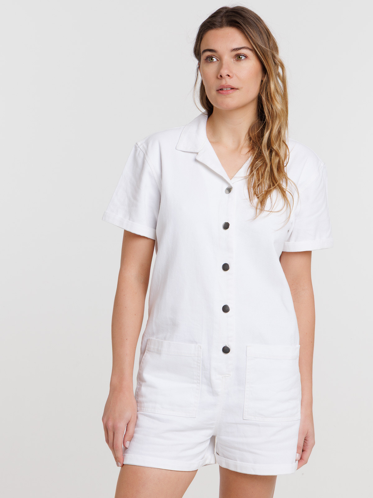 Combinaison courte blanche femme
