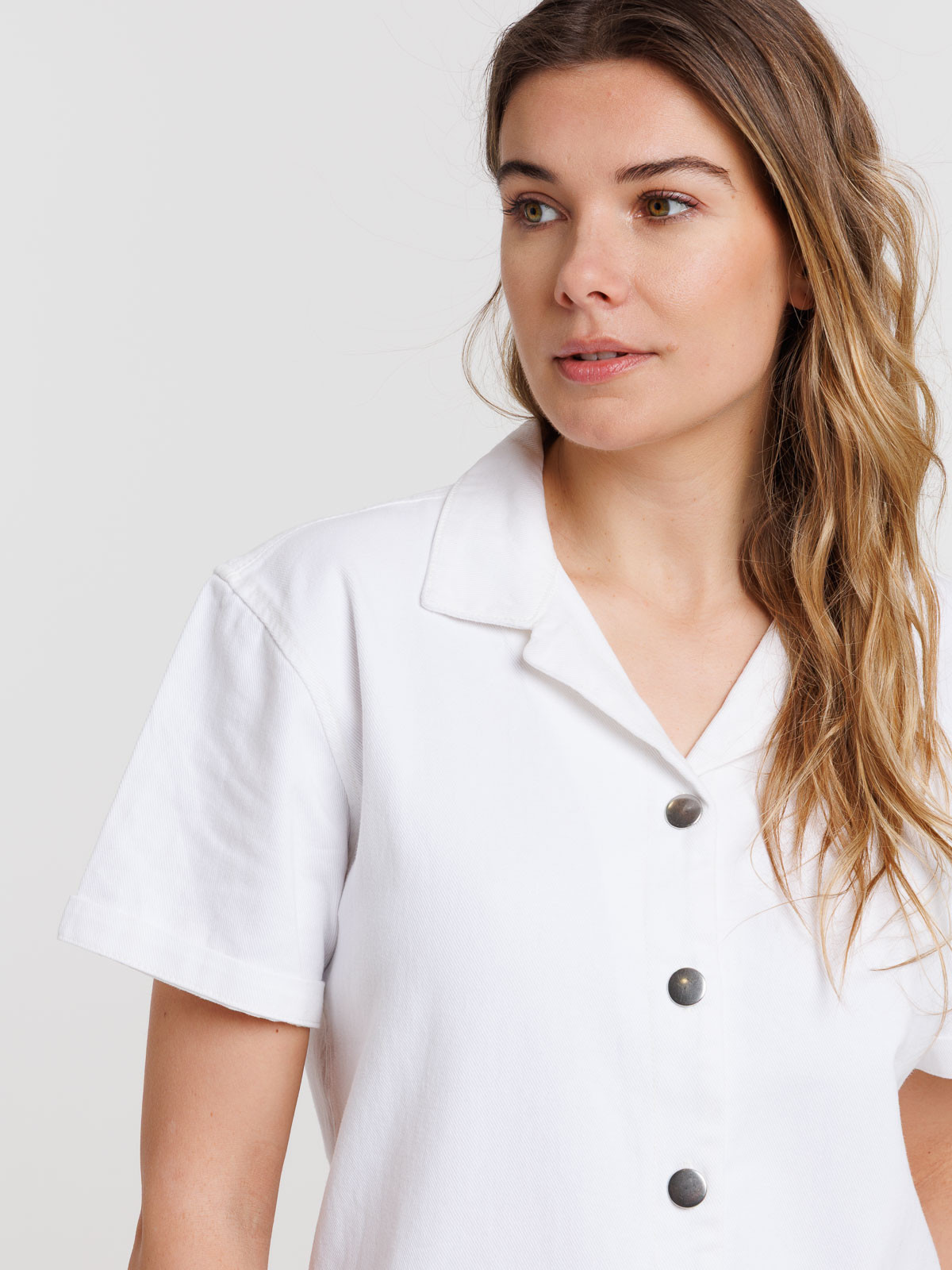 Combinaison courte blanche femme