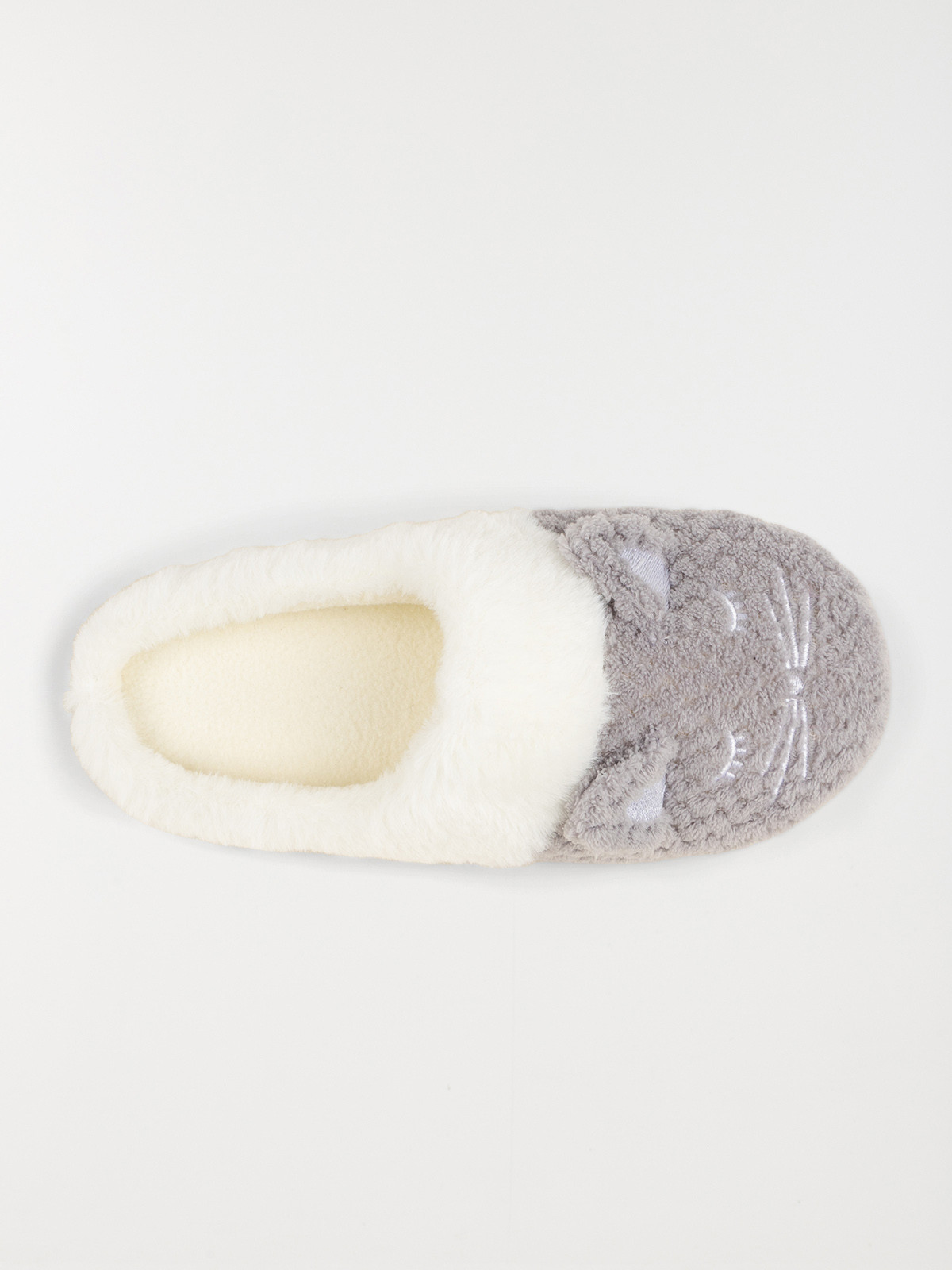 Chaussons gris chat femme (36-41)